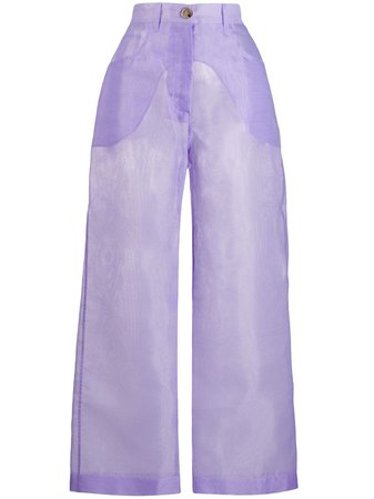 Nanushka Marfa Sheer Trousers Aw19 | Farfetch.com
