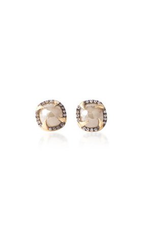 18k Yellow Gold Diamond Earrings By Sylva & Cie | Moda Operandi