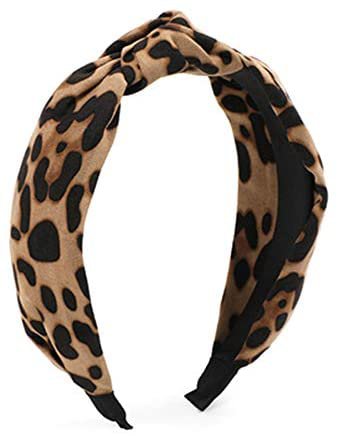 Amazon.com : Leopard Print Headband for Women Girls - Wide Striped Knotted Bow Headbands Cheetah Hairband Hair Hoops Accessories Bow Cross Head Band Wrap : Beauty
