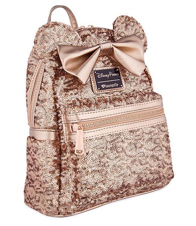 rose gold minnie mouse backpack