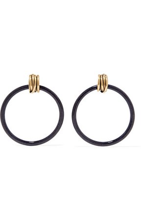 Balenciaga | Gold-tone and resin earrings | NET-A-PORTER.COM