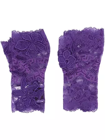 Versace embroidered-lace Gloves - Farfetch