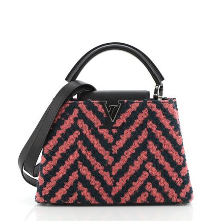 Louis Vuitton Capucines Bag Chevron Tweed with Leather BB 60397232 - Rebag