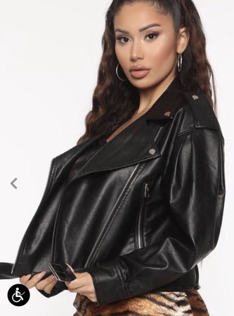 Faux Moto Leather jacket-fashion nova