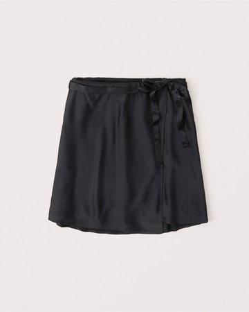 Women's Satin Wrap Mini Skirt | Women's Bottoms | Abercrombie.com