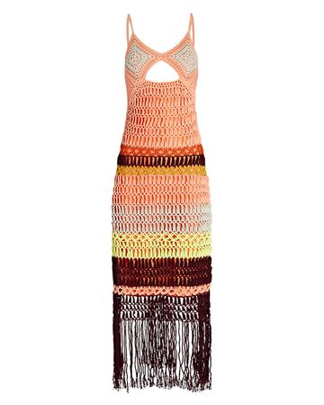 Jonathan Simkhai Marie Crochet Cut-Out Midi Dress | INTERMIX®