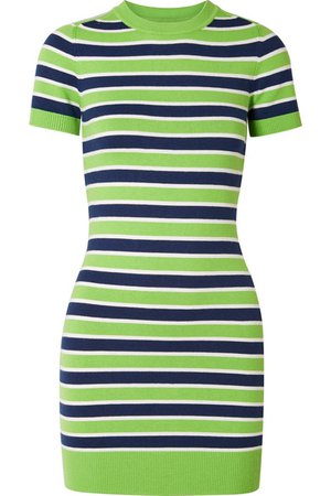 JoosTricot | Striped stretch cotton-blend mini dress | NET-A-PORTER.COM