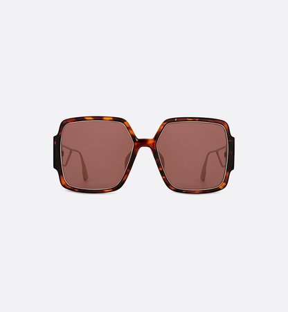 30Montaigne2 Brown Tortoiseshell-Effect Square Sunglasses - products | DIOR