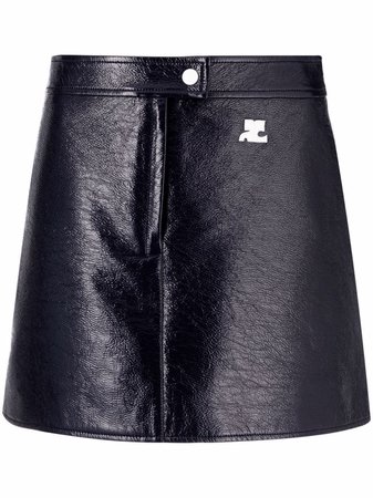 Courrèges faux-leather Mini Skirt - Farfetch