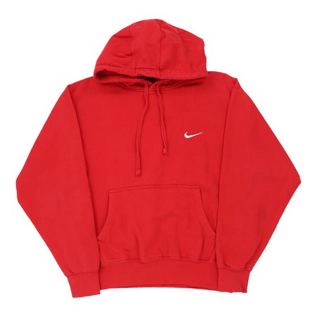 Vintage Nike Hoodie - Small Red Cotton