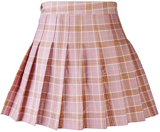 Abberrki Women's High Waist Plaid Mini Skirt A-Line Pleated Skirt School Uniforms Short Skirt at Amazon Women’s Clothing store