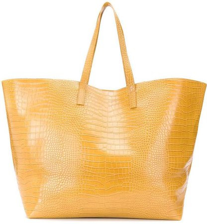 oversized embossed tote bag