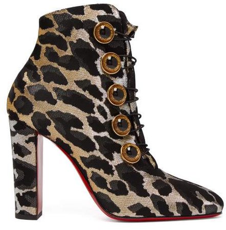 Lady See 100 Leopard Print Ankle Boots - Womens - Leopard