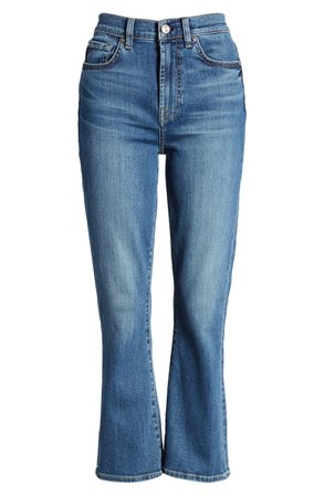 7 For All Mankind® b(air) High Waist Crop Slim Kick Jeans | Nordstrom
