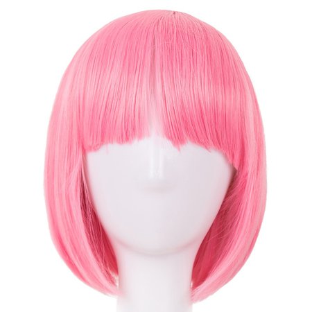 Pink bob wig