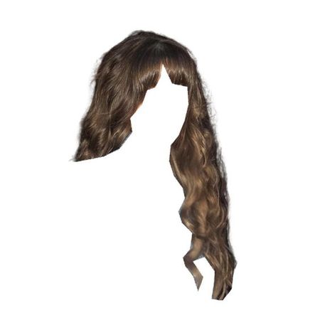 long wavy curled curly brown hair bangs