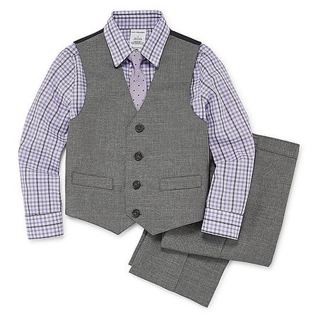 Van Heusen 4-pc. Long Sleeves Suit Set - Boys 4-10, Color: Gray - JCPenney