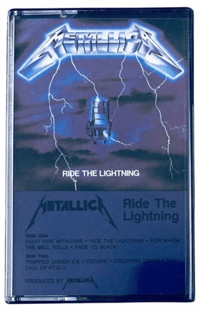 Metallica 1984 ride the lightning cassette