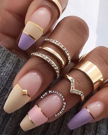 pastel colored nails
