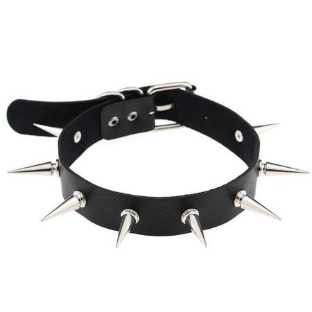 Goth ladies black spiked sexy collars | MensGothicClothing