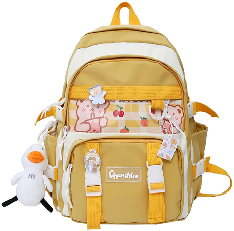 yellow duck kawaii backpack