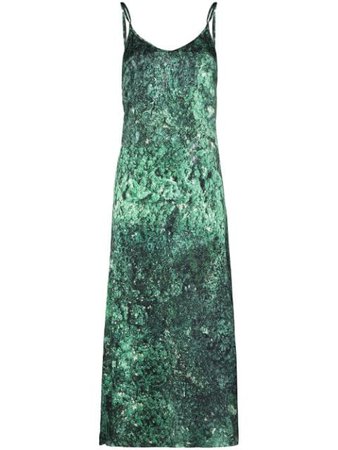 Märta Larsson Pfeiffer malachite-print Slip Dress - Farfetch