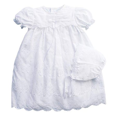 Amazon.com: Petit Ami Christening Gown with Slip and Hat: Infant And Toddler Christening Apparel: Clothing