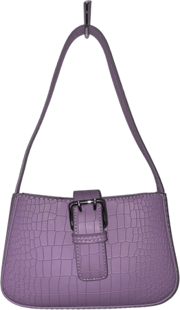 purple croc bag