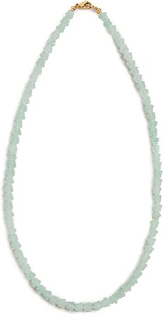 Amazon.com: Loeffler Randall Women's Flower Stone Necklace, Jade, Green, One Size : Clothing, Shoes & Jewelry