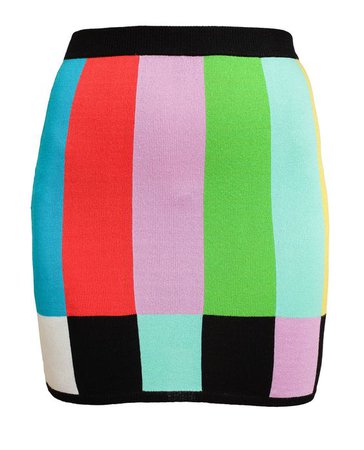 moschino colour bar skirt