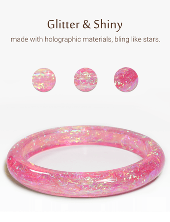 Pink holographic bracelet