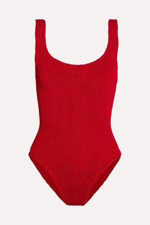 Seersucker Swimsuit - Red