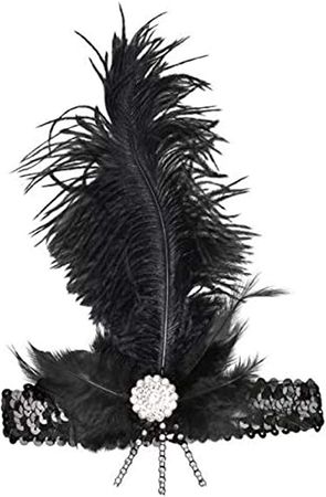 Amazon.com: Hollywood Charlston Feather Headband : Clothing, Shoes & Jewelry