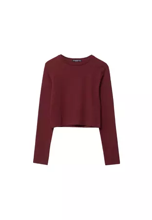 Basic cotton cropped T-shirt - Women's See all | Stradivarius United States
