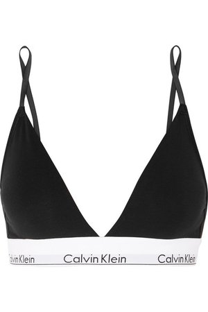 Calvin Klein Underwear | Stretch-jersey soft-cup triangle bra | NET-A-PORTER.COM