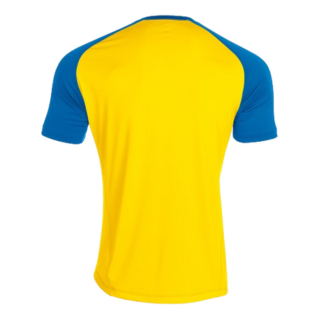 yellow and blue tee