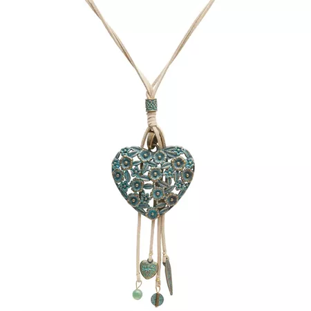 Joe Browns Green heart filigree necklace | Debenhams