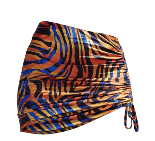 PLT orange zebra skirt