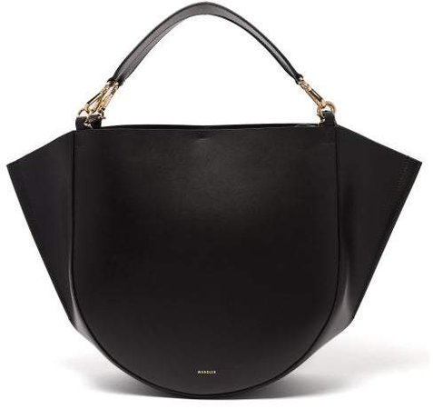 Mia Large Leather Tote Bag - Womens - Black