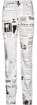 MOSCHINO Newspaper Printed Jeans
