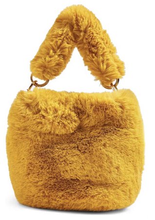 Topshop Teddy faux fur bucket bag