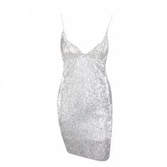 (15) Pinterest - Rock a killer party look with this unreal silver sequin mini dress! Perf for your festive nights out. With adjustable straps and con | Products