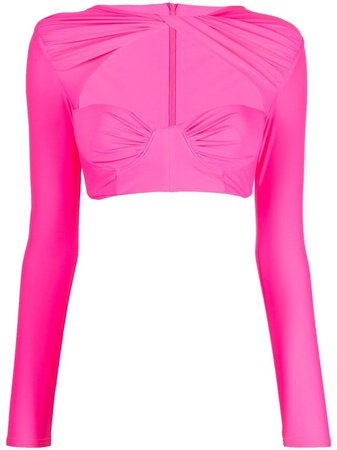 Alex Perry Cropped long-sleeve Top - Farfetch