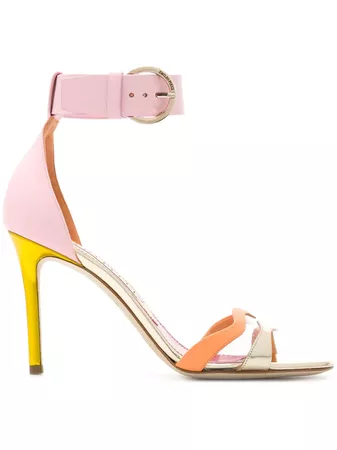 Emilio Pucci strappy colour-block sandals $765 - Shop SS19 Online - Fast Delivery, Price