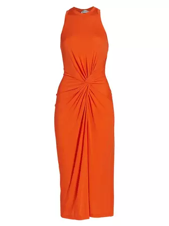 Shop Halston Paige Jersey Midi Dress | Saks Fifth Avenue