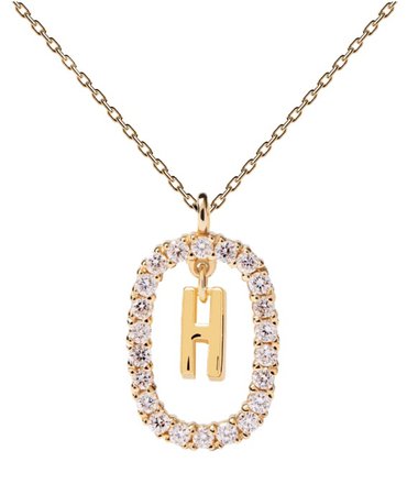 initial necklace H