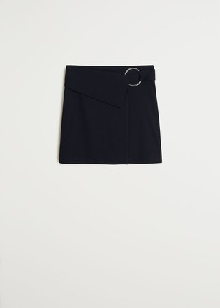 Round buckle mini skirt - Women | Mango USA