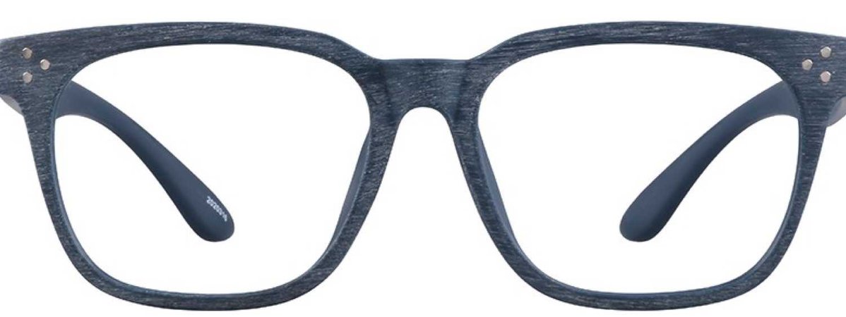 Blue Wood Glasses
