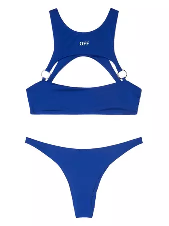 Off-White Cut Out logo-print Bikini Set - Farfetch