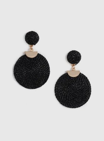 Black Woven Earrings | Dorothy Perkins